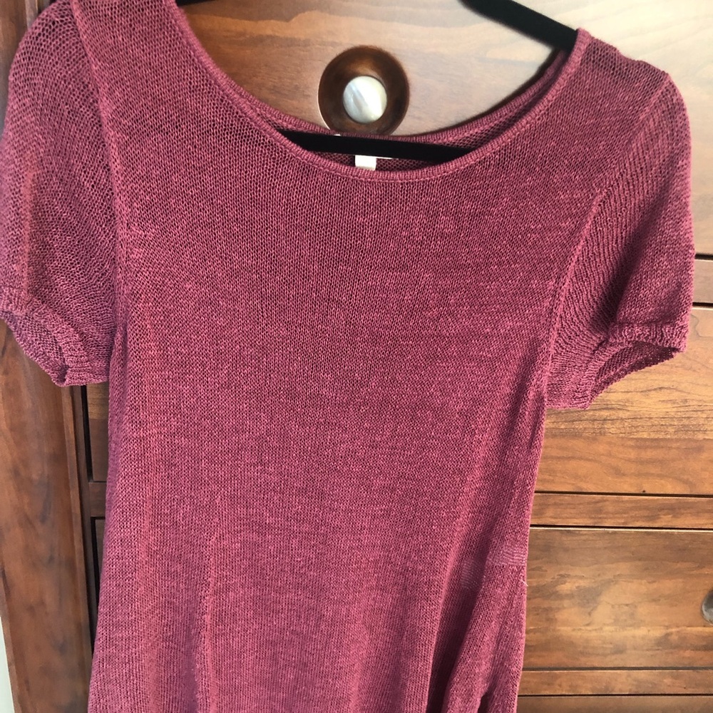 Eileen Fisher Raspberry Organic Linen Tunic - Med